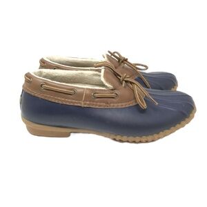 JBU Gwen Womens Rubber Shoes Size 8 Brown Lined Duck Boots Rain Shoes
